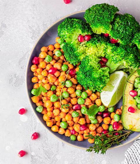 Gemüsebowl für eine basische Ernährung.